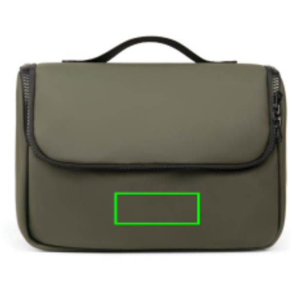Neceser de viaje VINGA Baltimore - Neceseres personalizados - Mochilas corporativas personalizadas - Tecnica Etiqueta PU Baltimore verde - Zona parte frontal del artículo