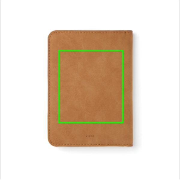 Funda pasaporte VINGA Bosler RCS RFID - Regalos Premium - Regalo Promocional Personalizado - Tecnica Grabado CO2 - Zona parte trasera