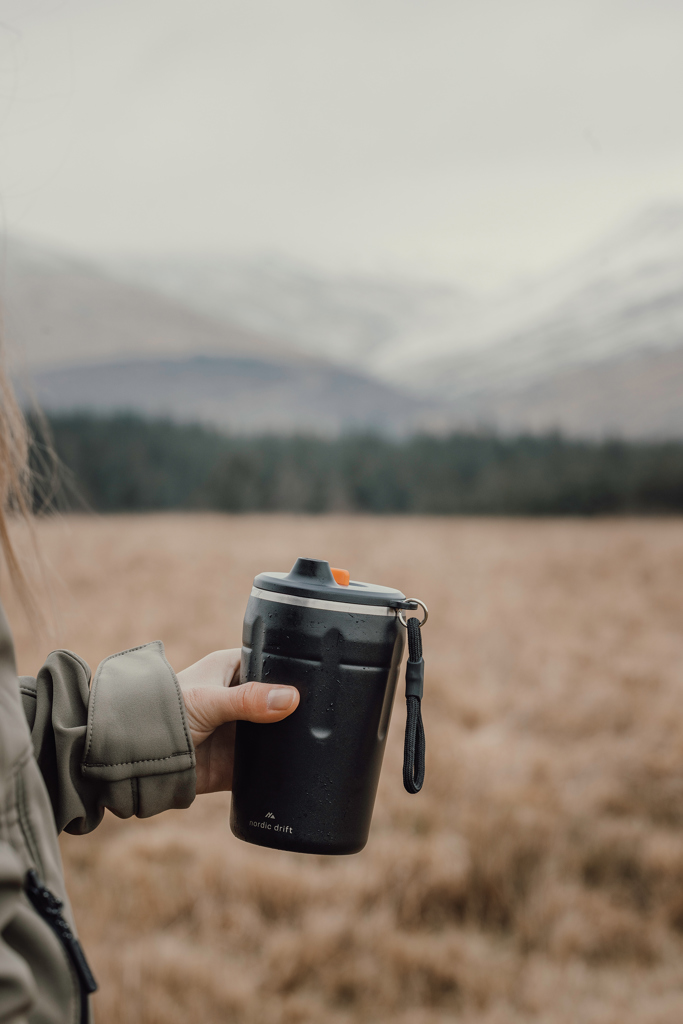 Taza café Nordic Drift Trail RCS cierre y hermética 350 ml