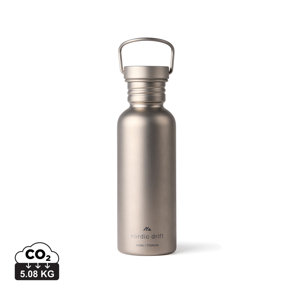 Botella agua Nordic Drift Trail Ultra Light titanio 600 ml