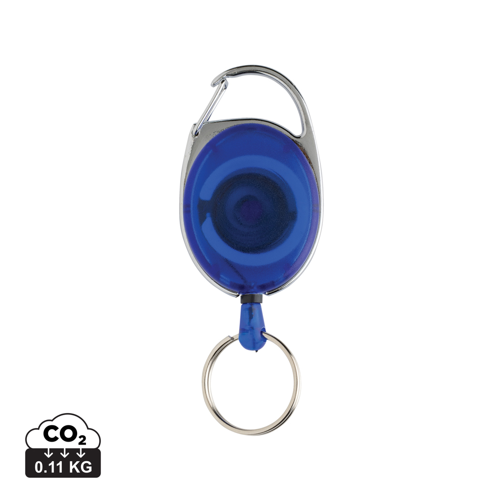 azul Llavero con clip alargable de ABS reciclado RCS