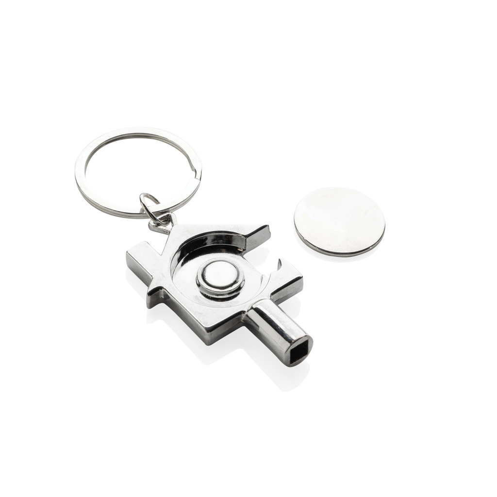 Picture of RCS recycled zinc alloy 3 in 1 keychain