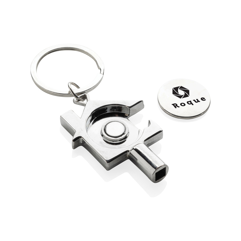 Picture of RCS recycled zinc alloy 3 in 1 keychain