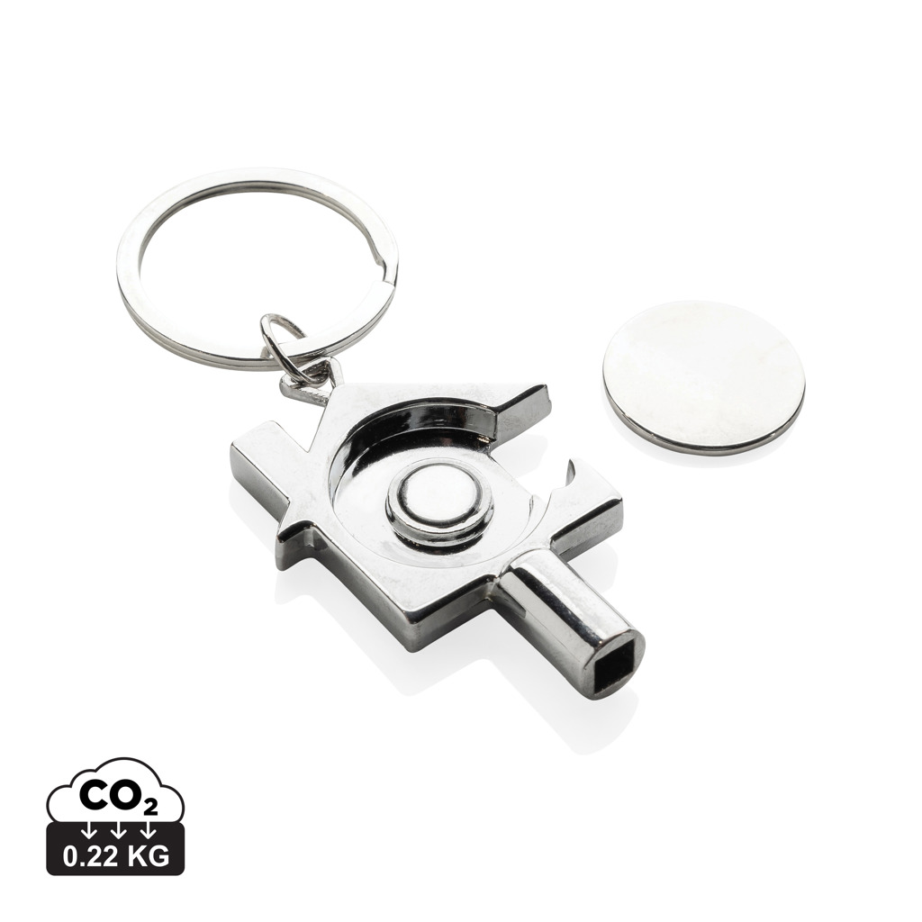 Picture of RCS recycled zinc alloy 3 in 1 keychain