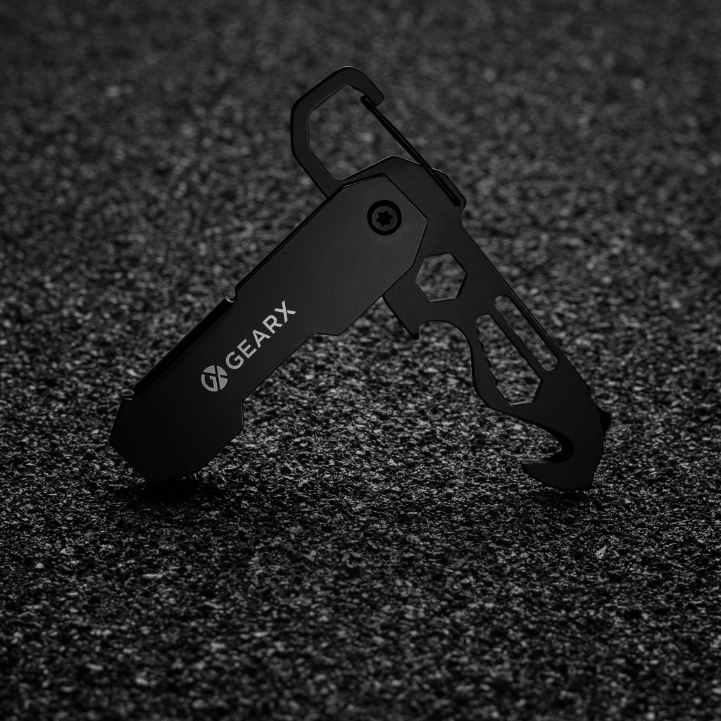 Picture of Gear X foldable EDC tool with carabiner and parcel cutter