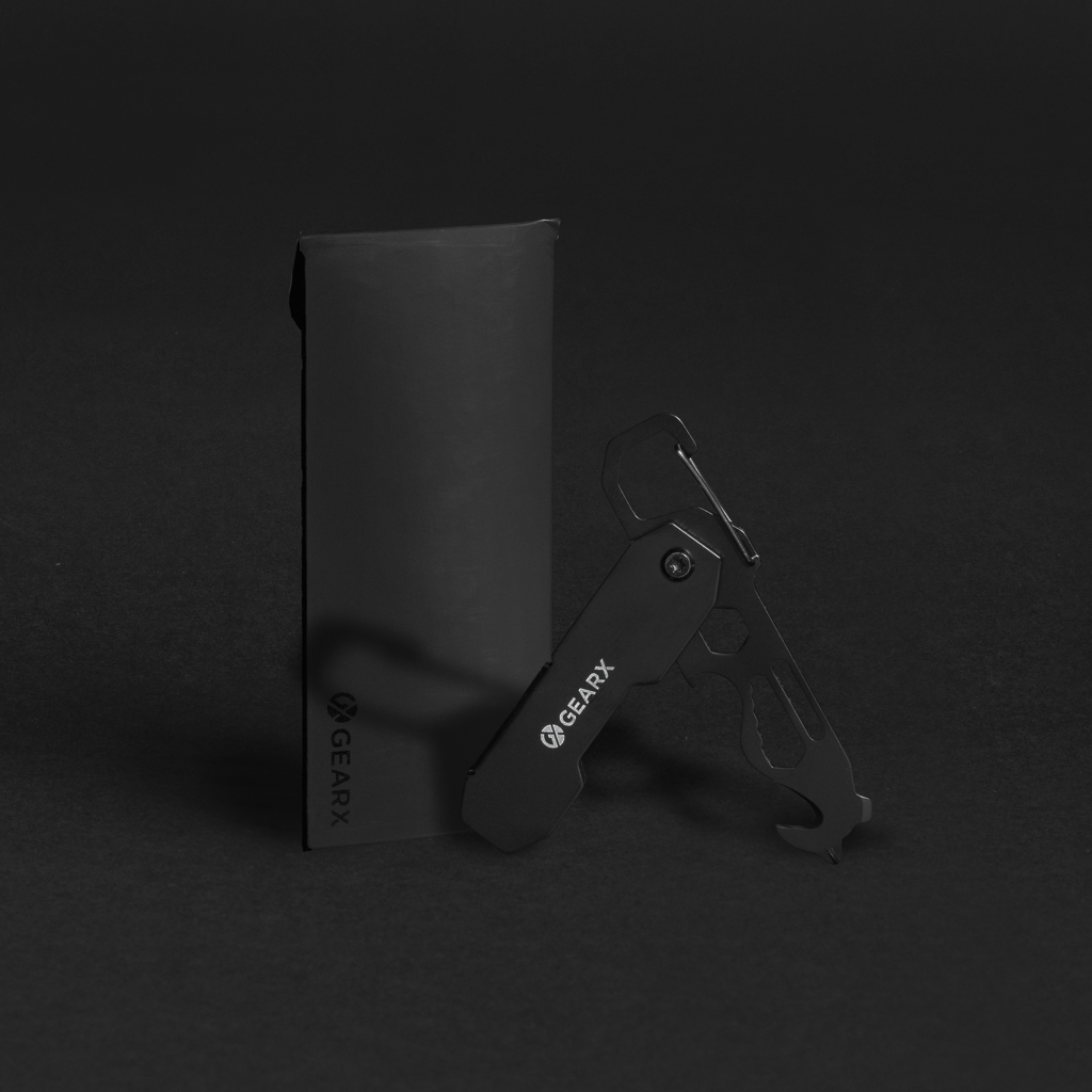 Picture of Gear X foldable EDC tool with carabiner and parcel cutter