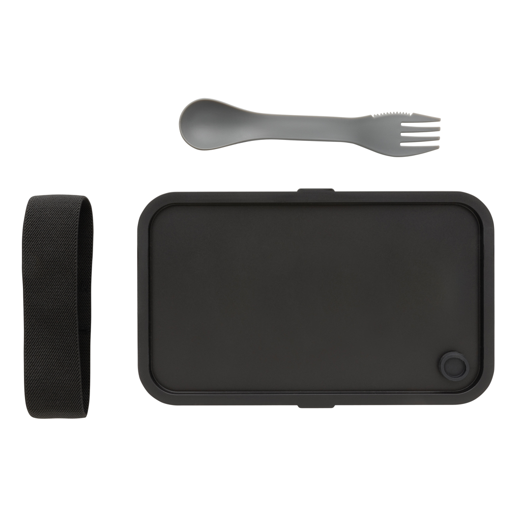 Picture of GRS recycled PP lunch box with spork