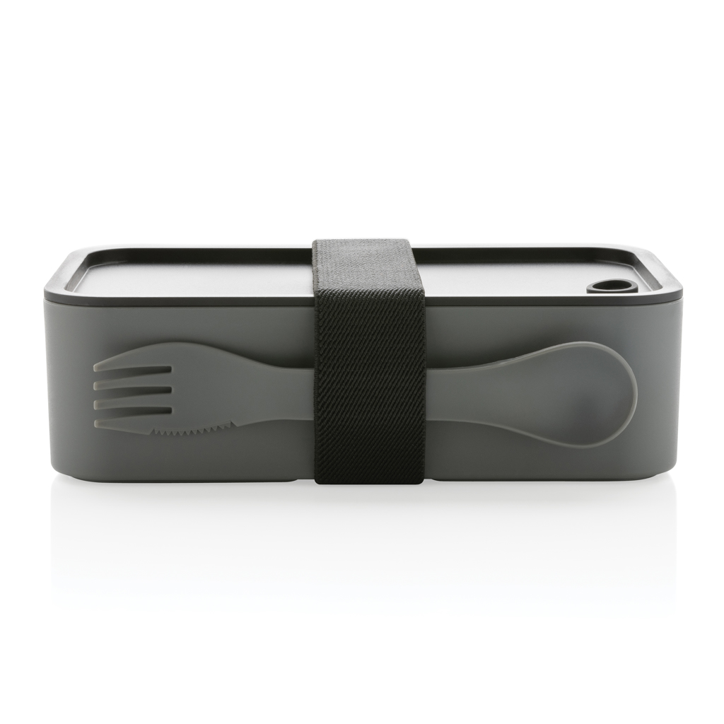 Picture of GRS recycled PP lunch box with spork