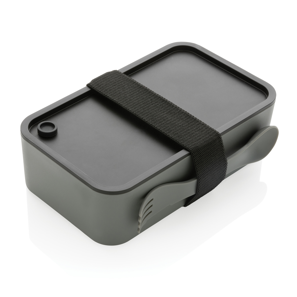 Picture of GRS recycled PP lunch box with spork
