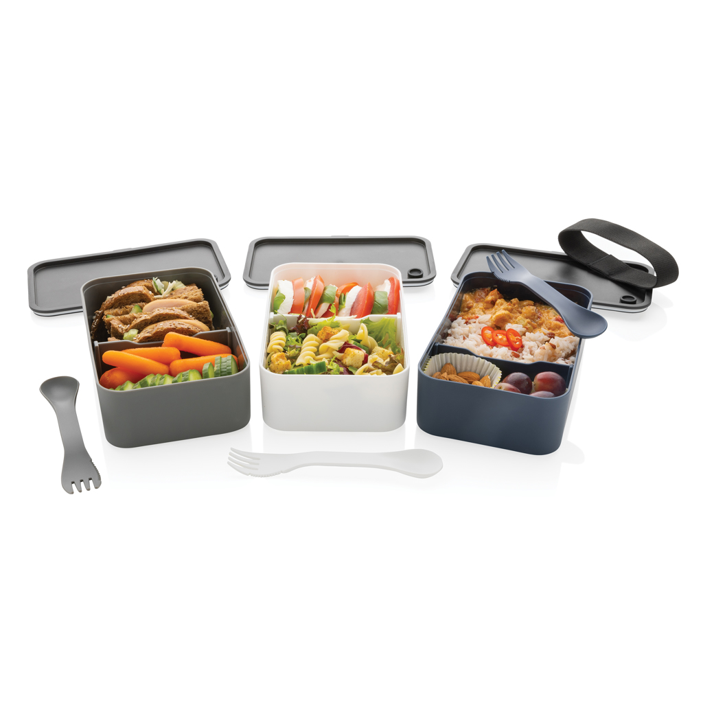 Picture of GRS recycled PP lunch box with spork