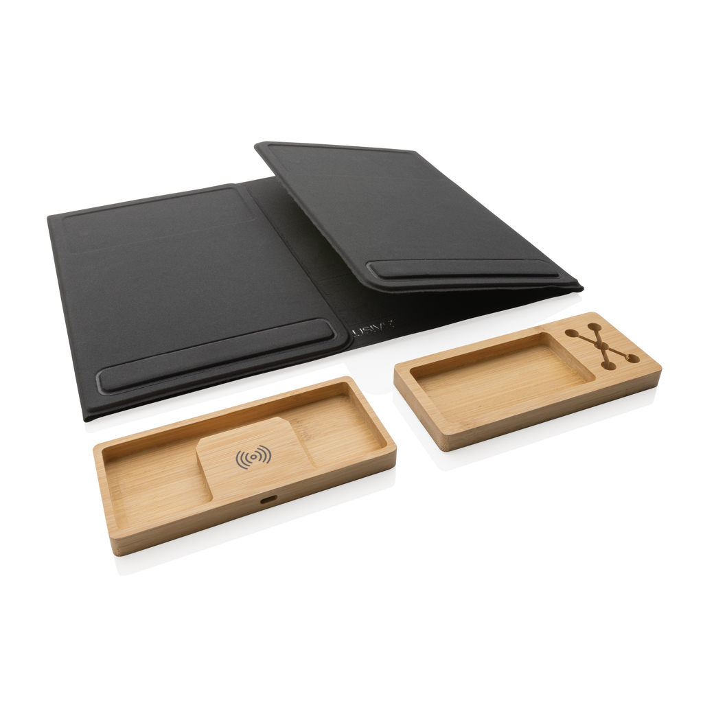 Picture of Impact AWARE RPET Foldable desk organizer with laptop stand