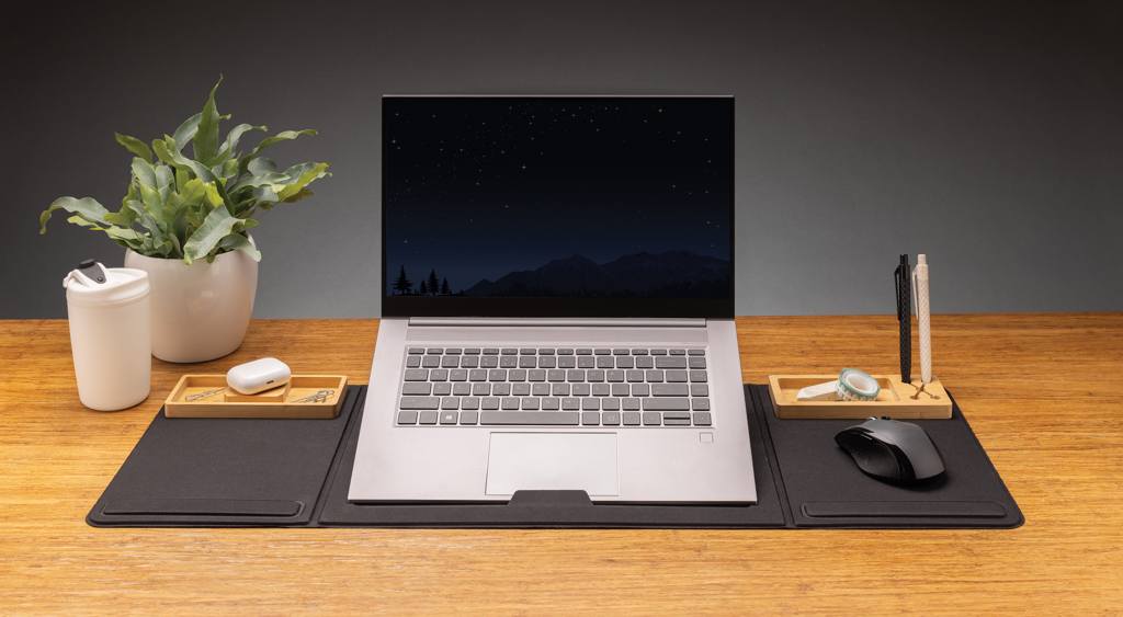 Picture of Impact AWARE RPET Foldable desk organizer with laptop stand