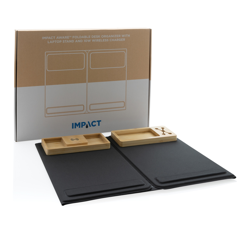Picture of Impact AWARE RPET Foldable desk organizer with laptop stand