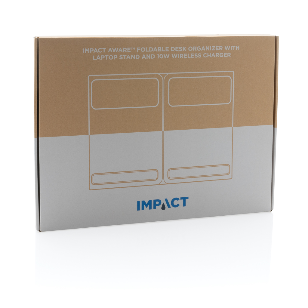 Picture of Impact AWARE RPET Foldable desk organizer with laptop stand