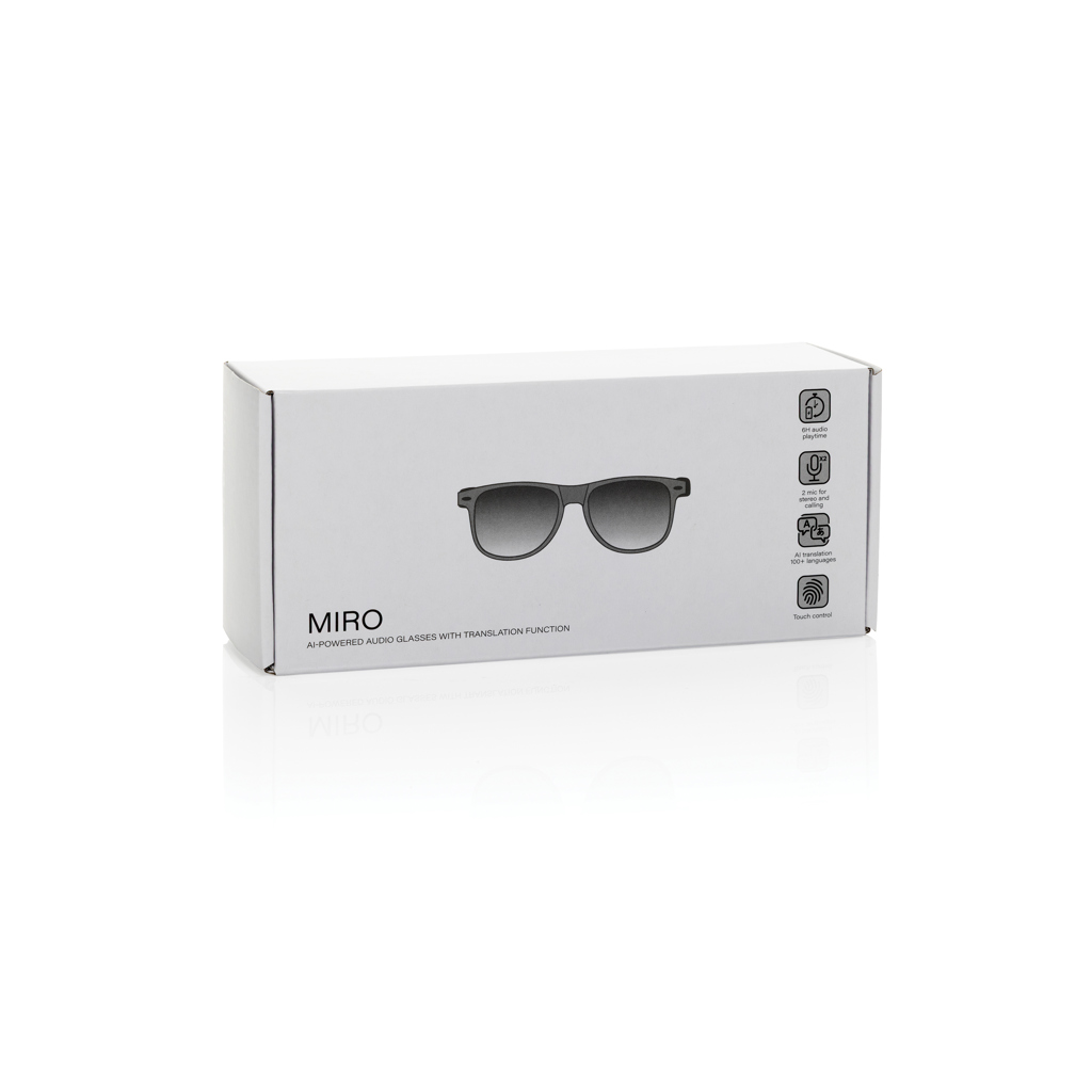 Lunettes audio dotées de l'IA avec fonction traduction Miro