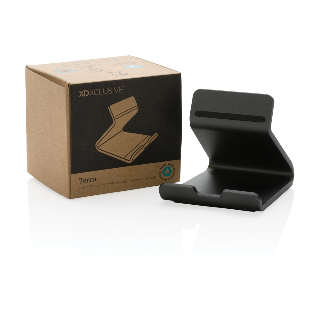 Picture of Terra RCS recycled aluminium tablet & phone stand
