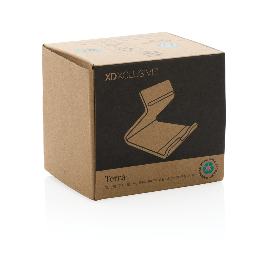 Picture of Terra RCS recycled aluminium tablet & phone stand