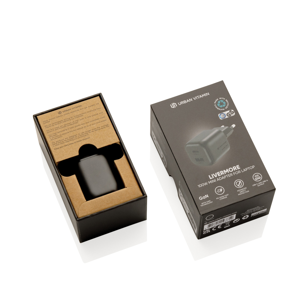 Cargador GAN reciclado 100W Urban Vitamin Livermore RCS