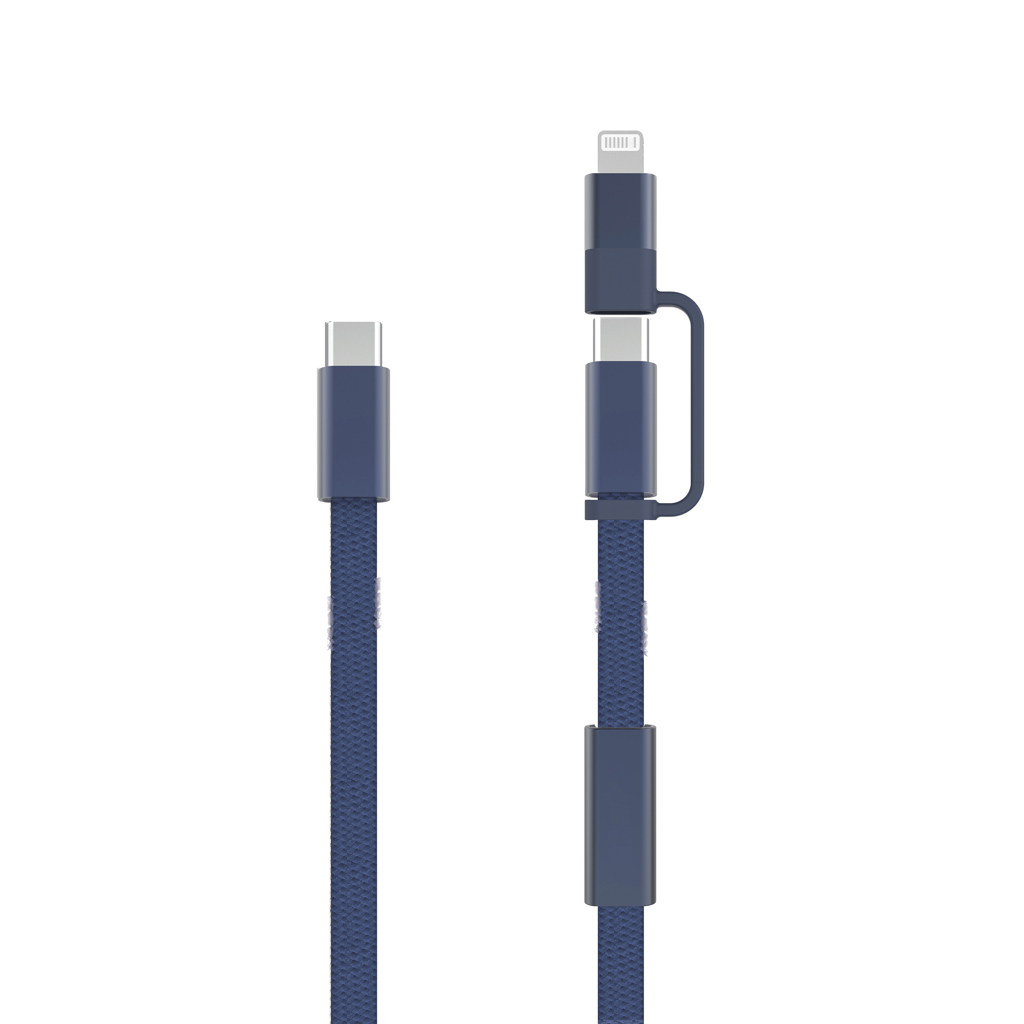 azul Cable de carga rápida 2 en 1 Arc RCS de 60W y 120 cm