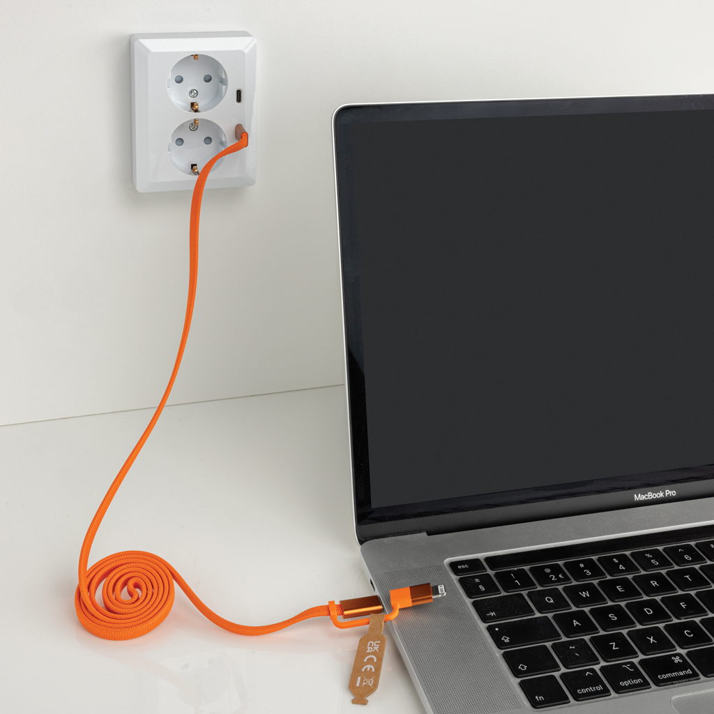 Cable magnético Arc 60W ultrafino 2 en 1 reciclado RCS