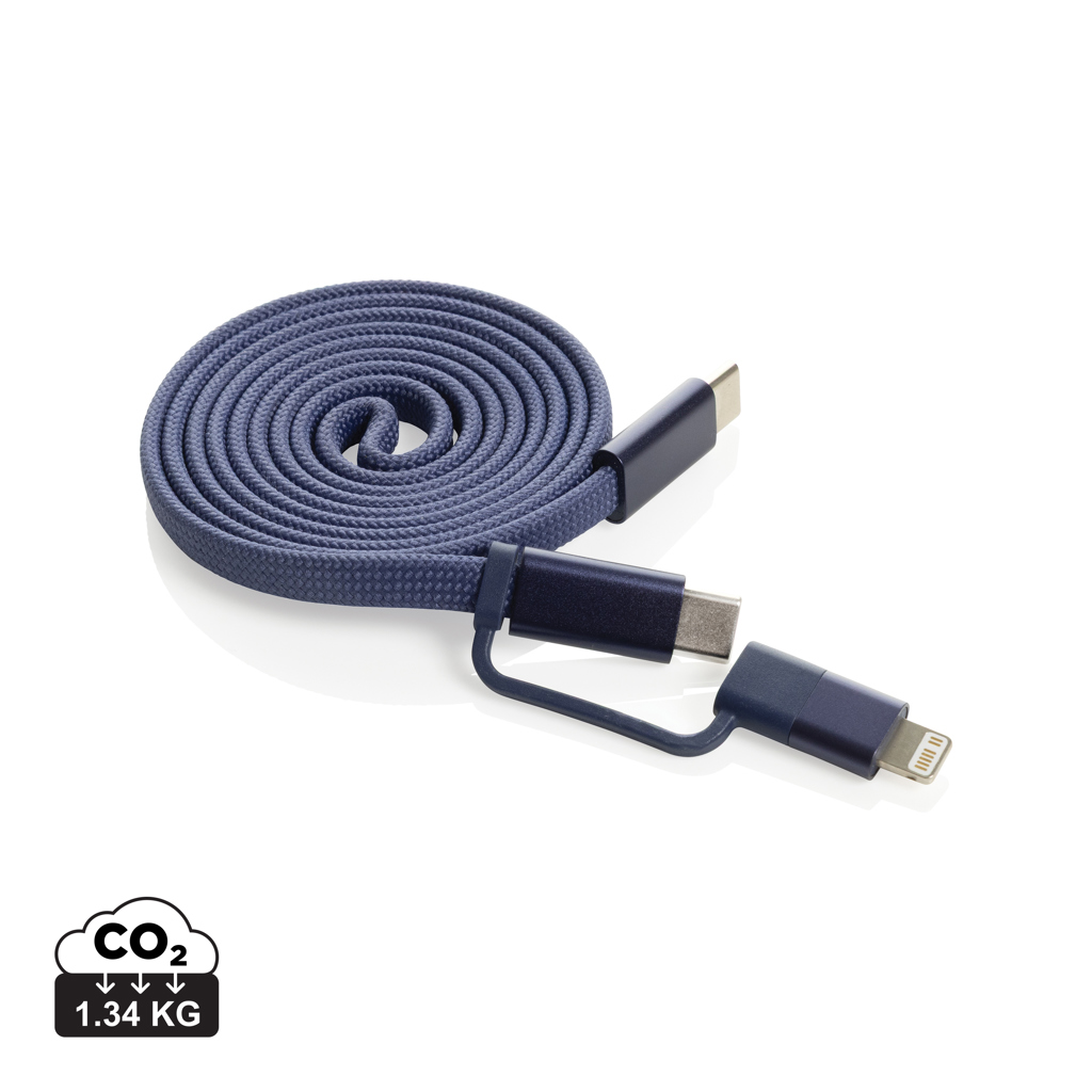 azul Cable magnético Arc 60W ultrafino 2 en 1 reciclado RCS
