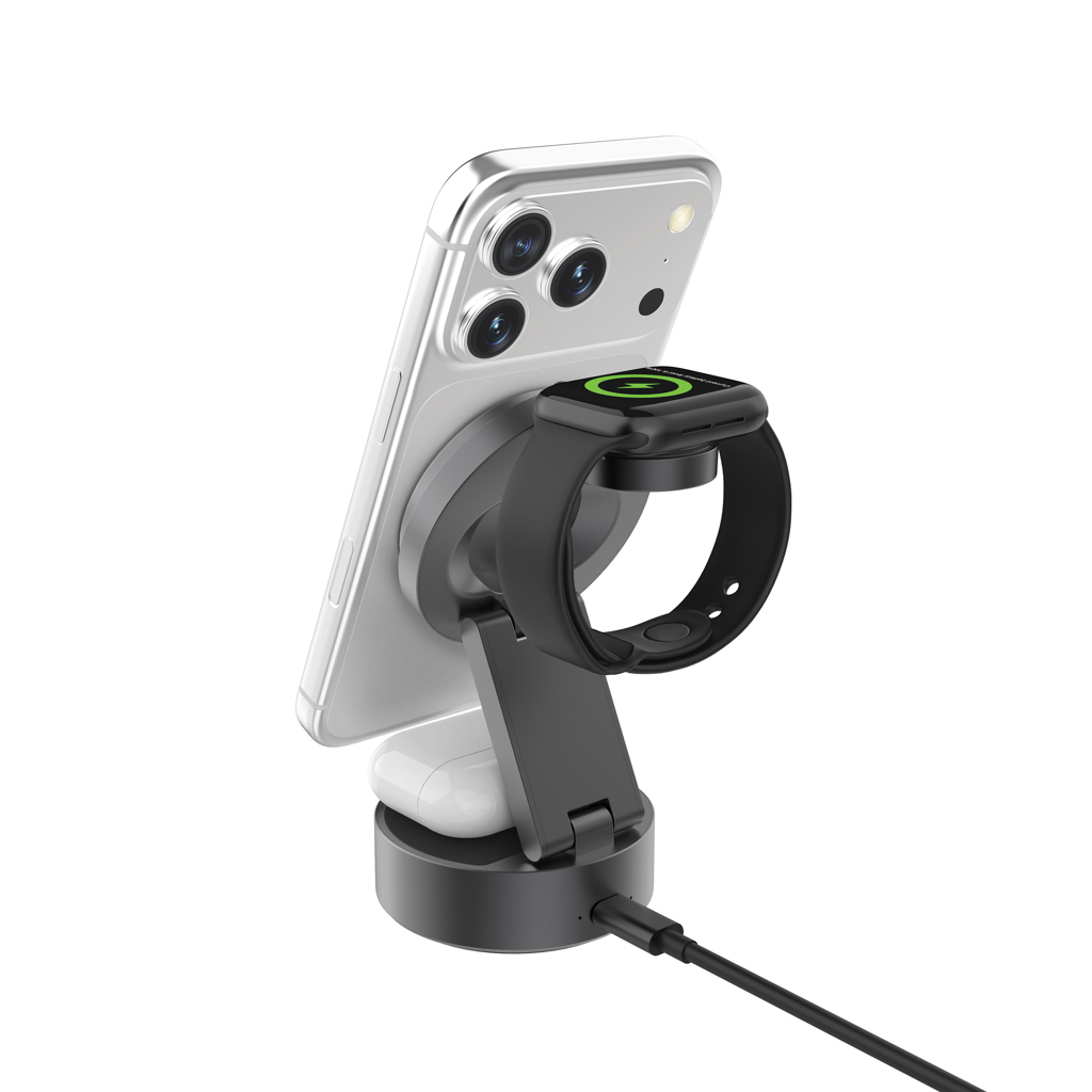 Cargador inalámbrico ultrarrápido 3 en 1 Quantum RCS 25W