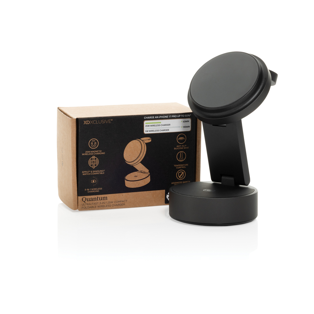 Cargador inalámbrico ultrarrápido 3 en 1 Quantum RCS 25W