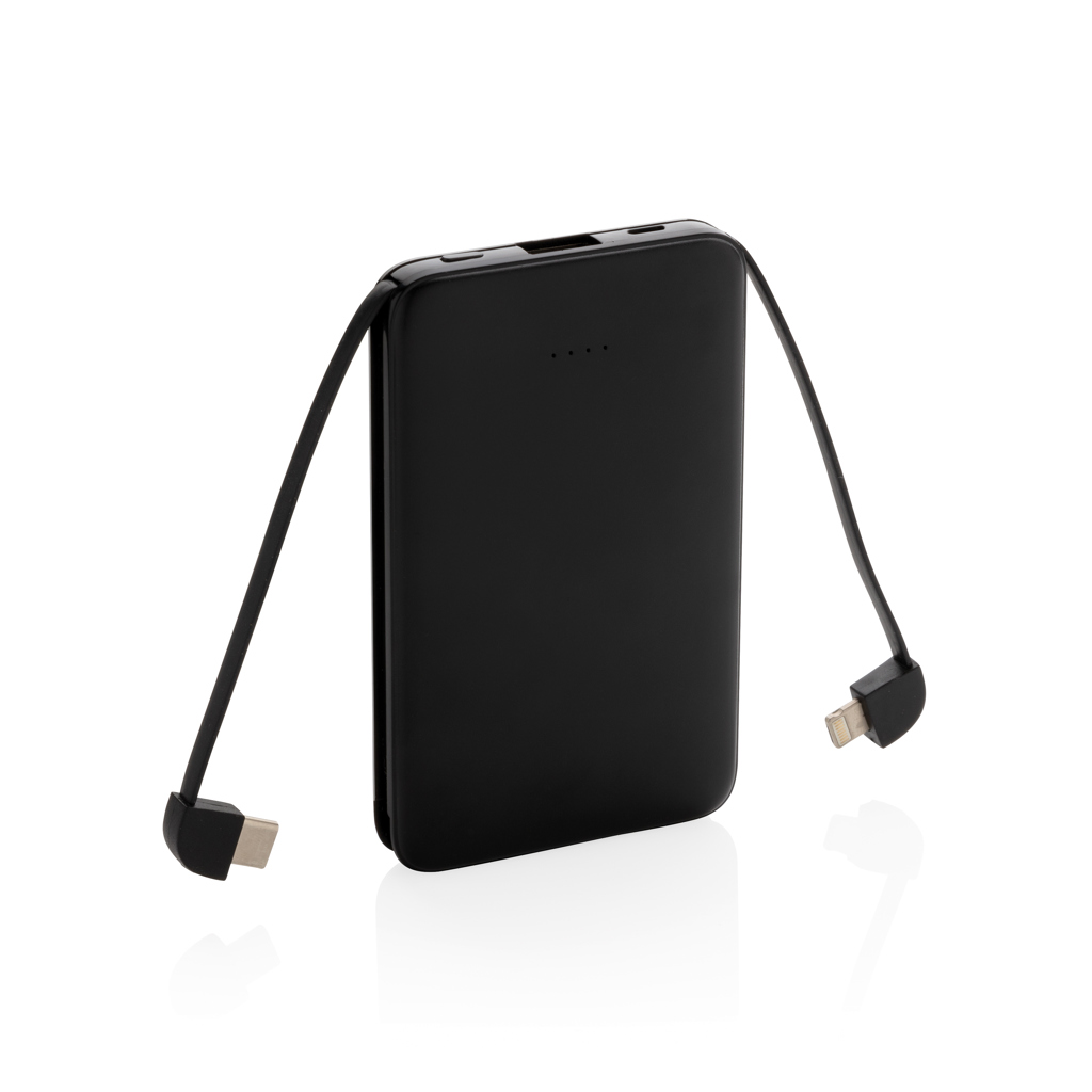 POWERBANK 5.000 MAH DE BOLSILLO CON CABLES INTEGRADOS