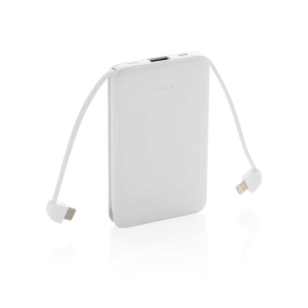 Batterie de secours 5000 mAh avec câbles intégrés
