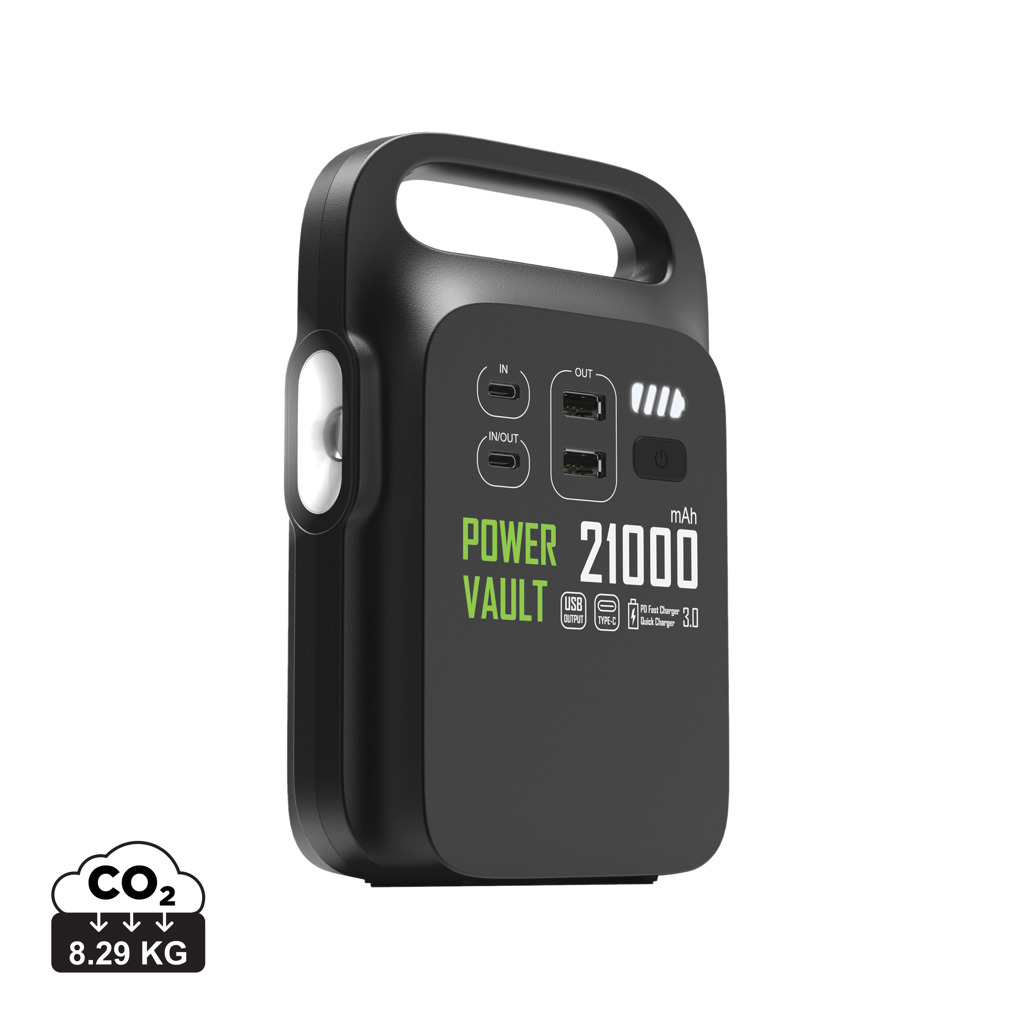 Vault 21.000 mAh power bank i RCS rplastic, sort