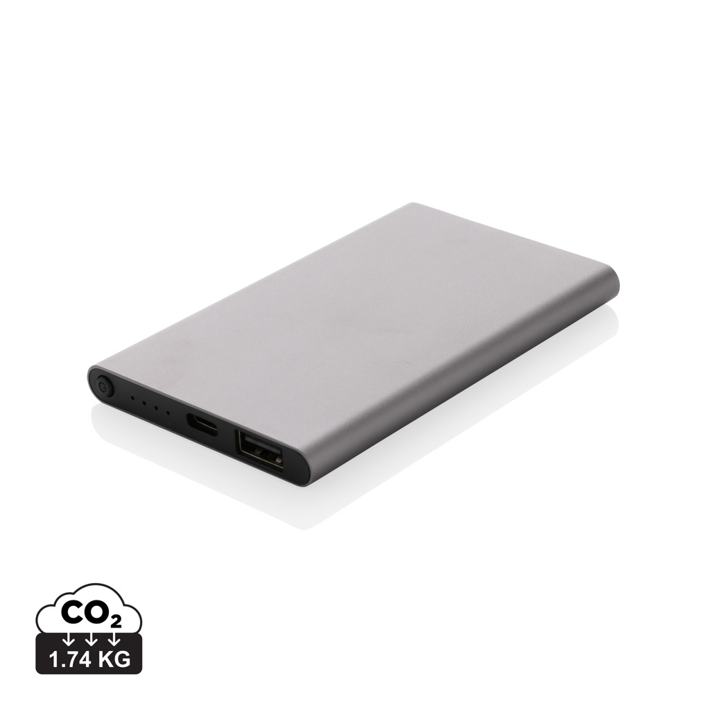 Powerbank plástico/aluminio RCS reciclado de 4000 mah tipo C