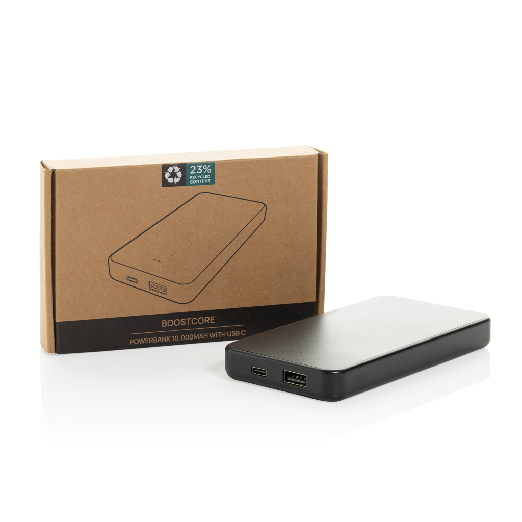 Powerbank Boostcore RCS plástico reciclado 10.000 mAh USB C