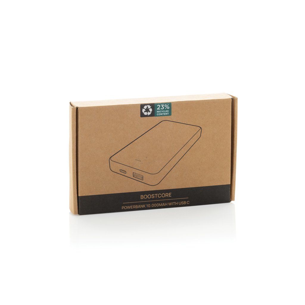Powerbank Boostcore RCS plástico reciclado 10.000 mAh USB C