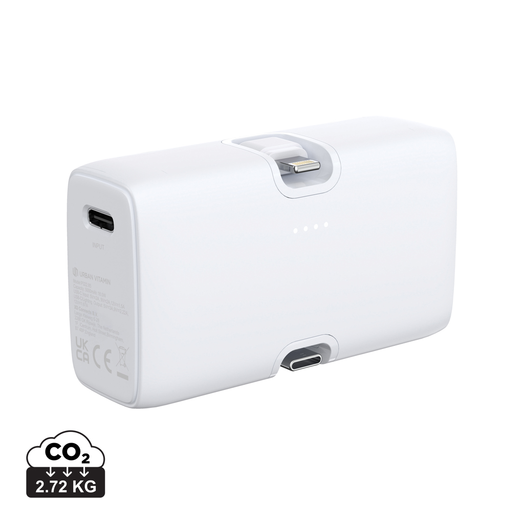 blanco Powerbank Urban Vitamin Los Angeles plástico reciclado RCS