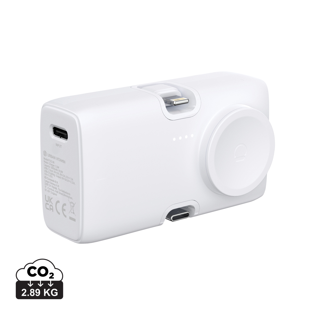 blanco Powerbank/reloj PD Urban Vitamin San Diego plástico RCS