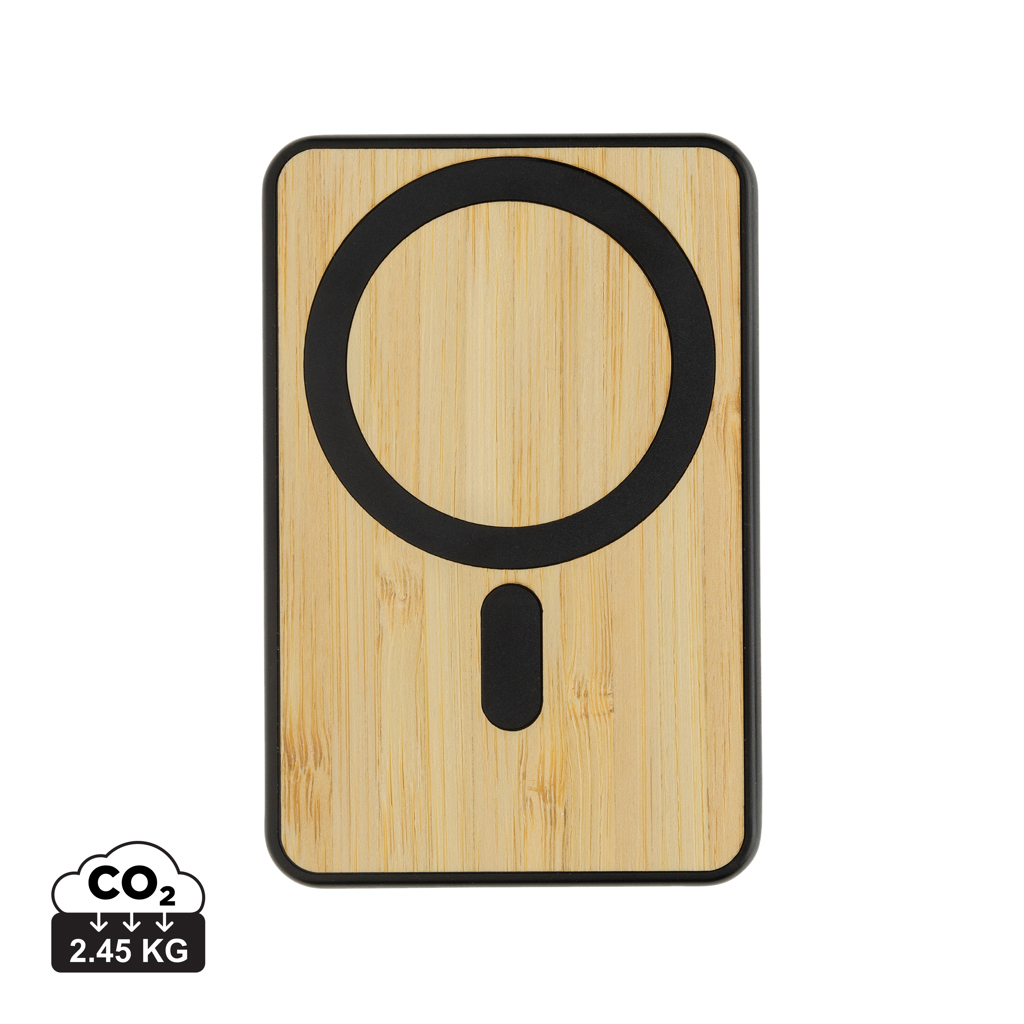 Powerbank magnético bambú Zen RCS de RPET 5.000 mAh