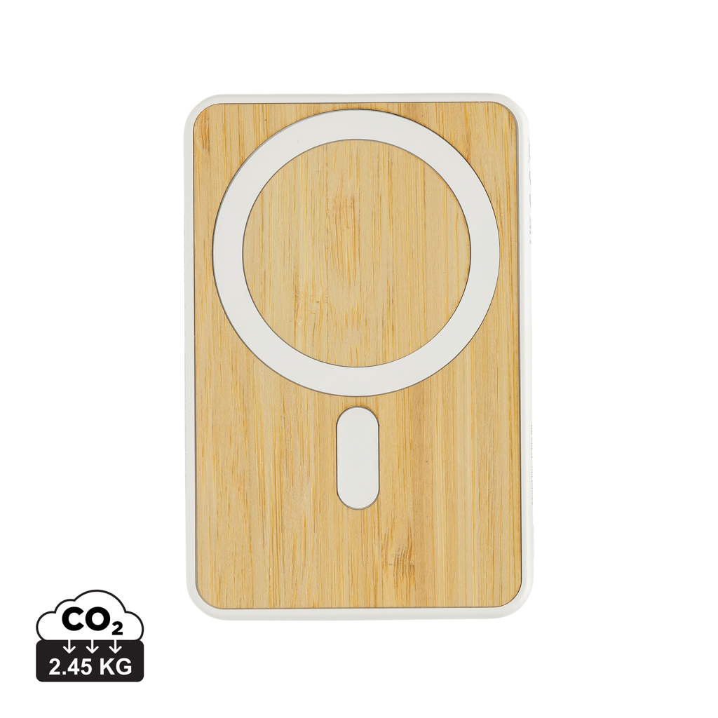 Powerbank magnético bambú Zen RCS de RPET 5.000 mAh