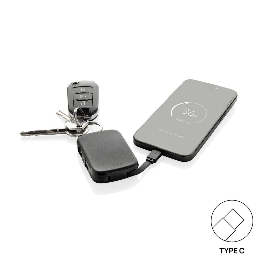 Llavero Nexo y batería externa 2000 mAh con cables RCS