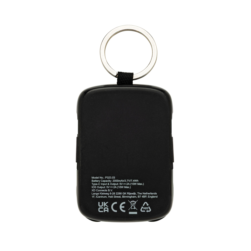 Llavero Nexo y batería externa 2000 mAh con cables RCS