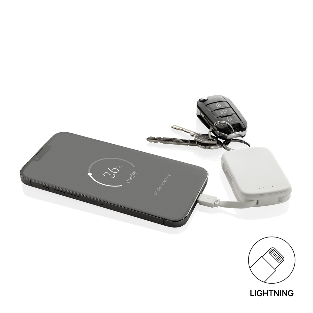 Llavero Nexo y batería externa 2000 mAh con cables RCS