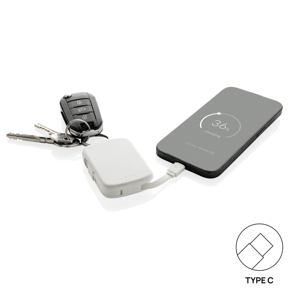 Llavero Nexo y batería externa 2000 mAh con cables RCS
