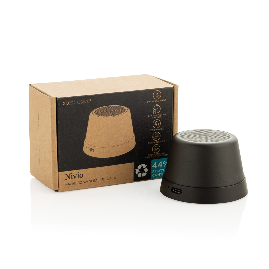 Nivio magnetischer 5W-Speaker aus RCS recyceltem Aluminium - 3