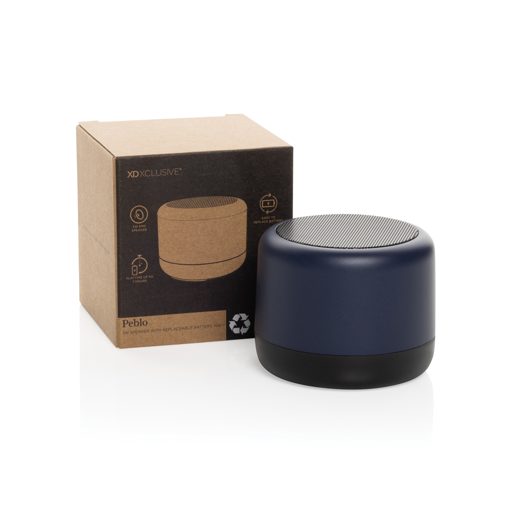 azul Altavoz Peblo RCS con batería extraíble 3W