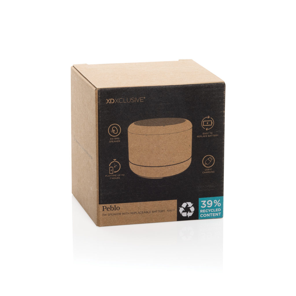 azul Altavoz Peblo RCS con batería extraíble 3W
