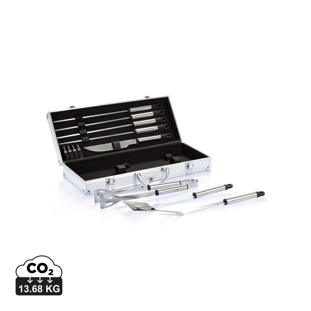 Set Barbacoa 12 piezas en caja de aluminio