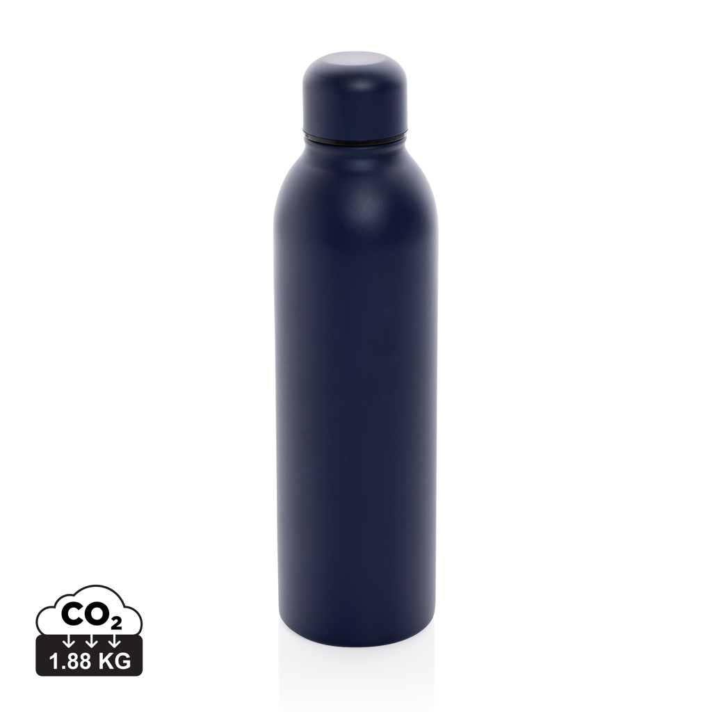 azul marino Botella al vacío de acero inoxidable reciclado RCS