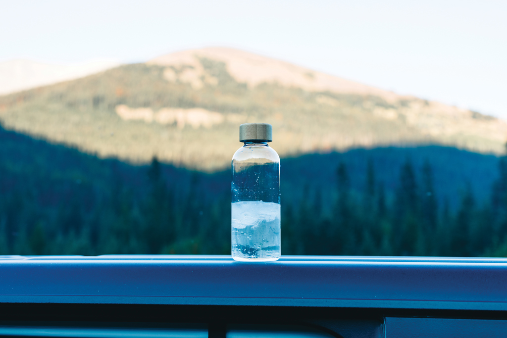Picture of RCS RPET bottle with bamboo lid