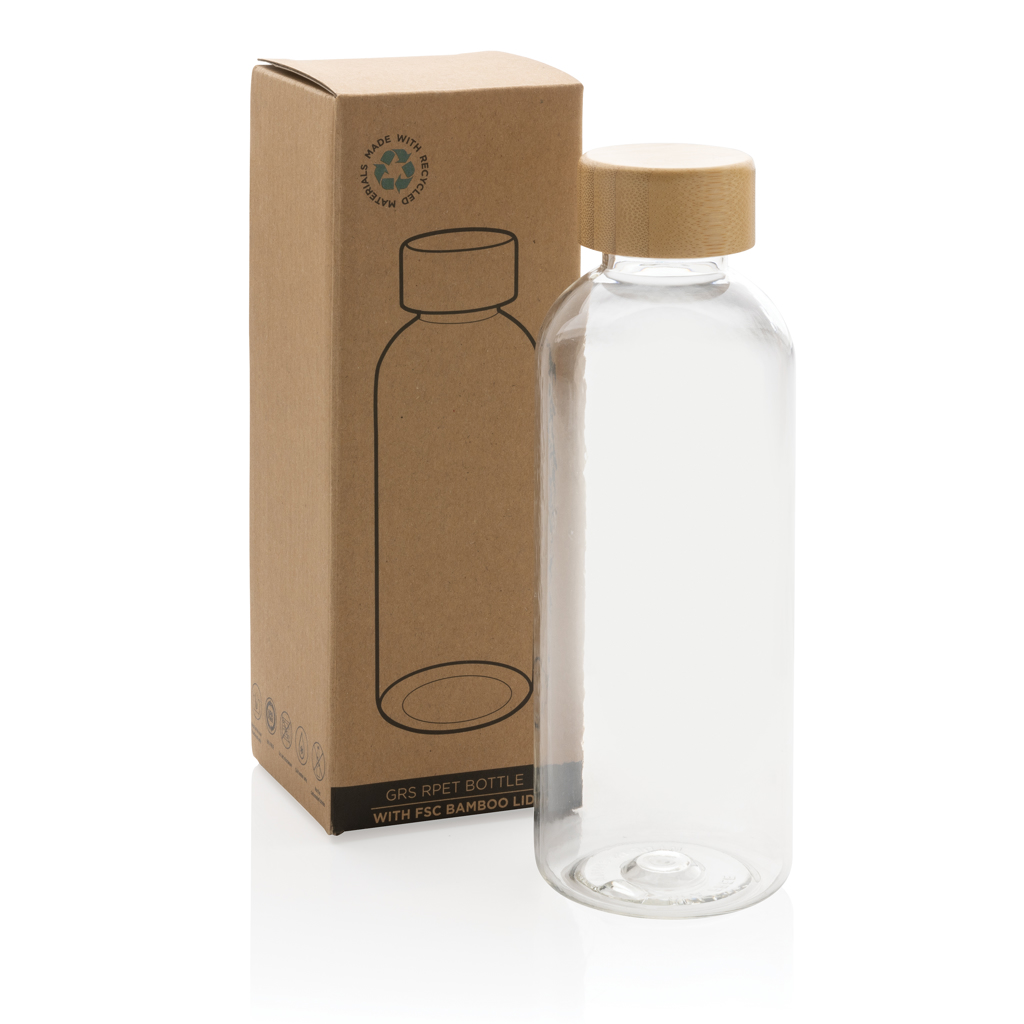 Picture of RCS RPET bottle with bamboo lid