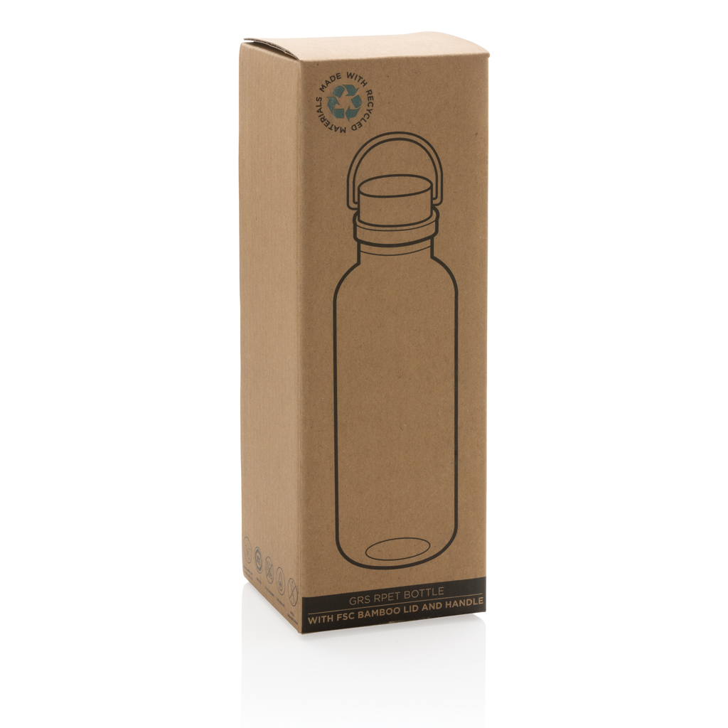 Picture of RCS RPET bottle with bamboo lid and handle