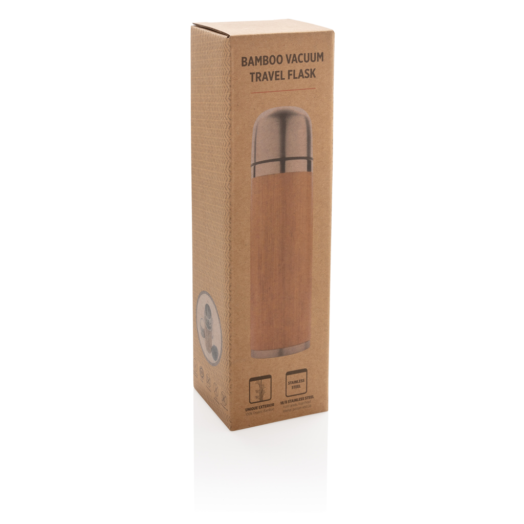 Picture of Bamboo vacuum travel flask